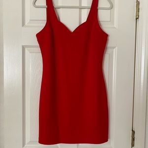 Mini red dress